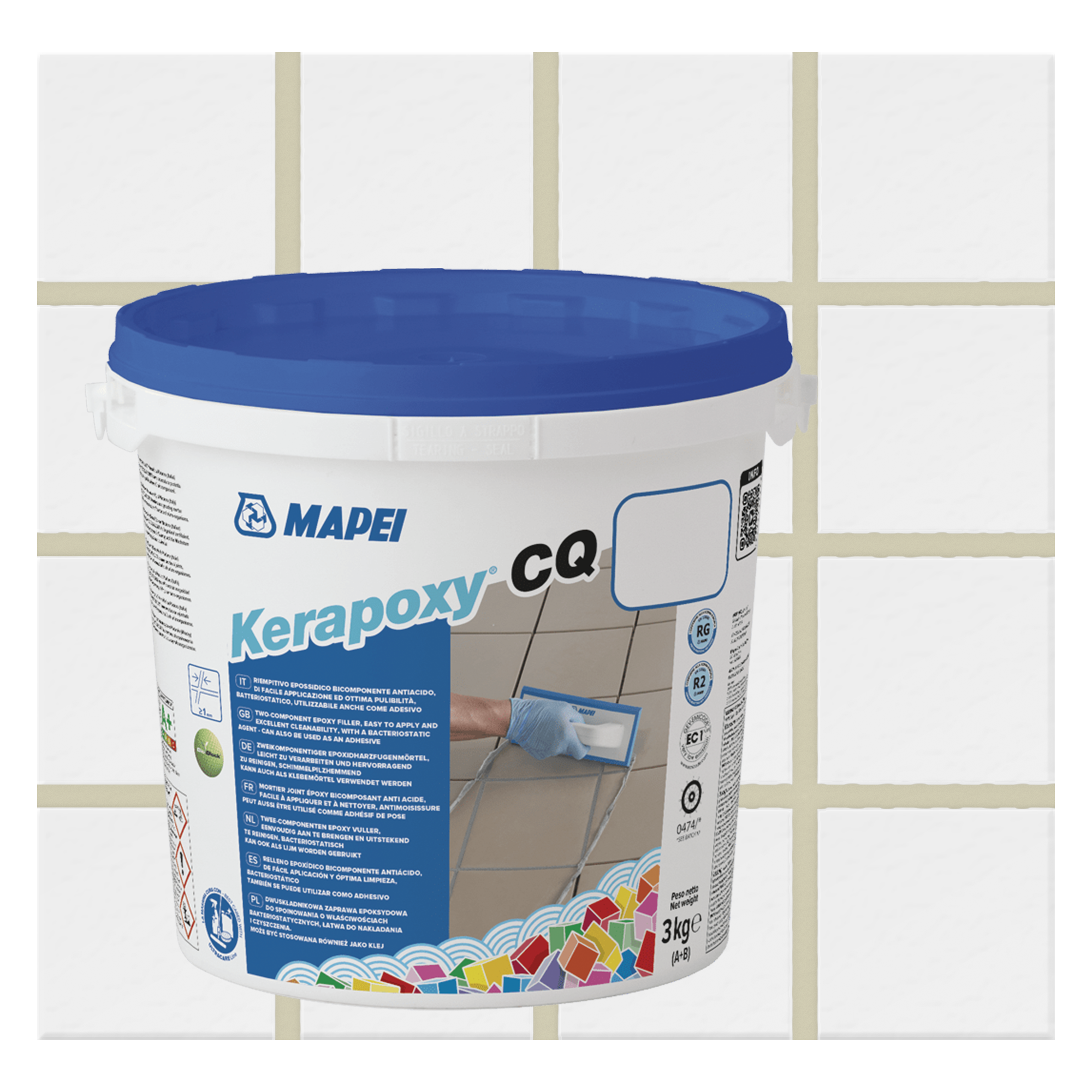 Затирка Mapei Kerapoxy CQ 290 Кремовый, 3кг затирка для швов mapei ultracolor plus 259 с водоотталкивающим и антигрибковым эффектом орех 2кг 6667