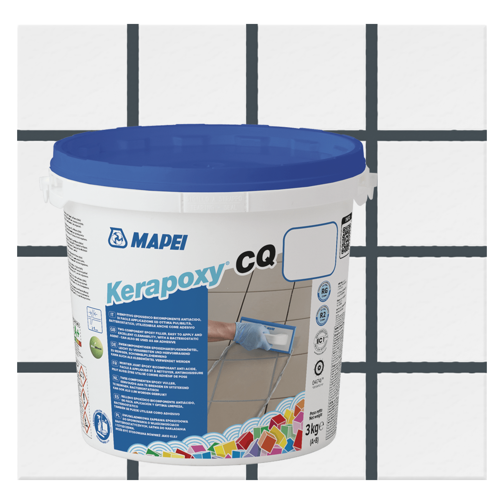 Затирка Mapei Kerapoxy CQ 114 Антрацит, 3кг средство для обработки воды в плавательных бассейнах русхимбасс аква кристал быстрый таблетки 20 гр 0 9 кг