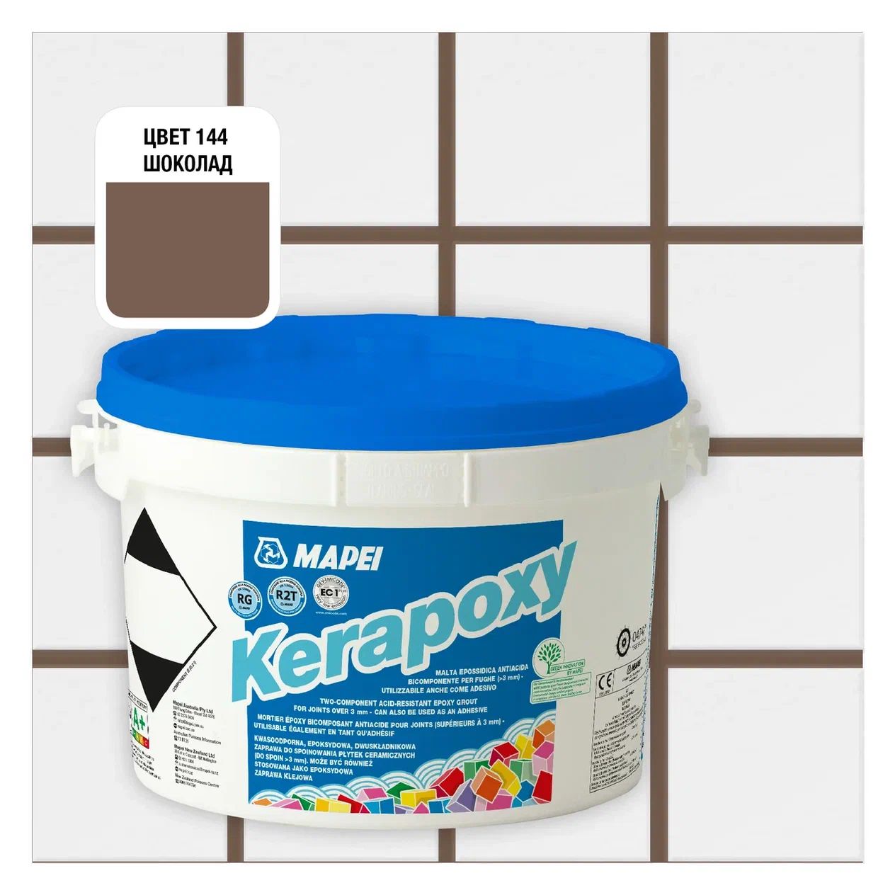 фото Затирка mapei kerapoxy 144 шоколад, 2кг