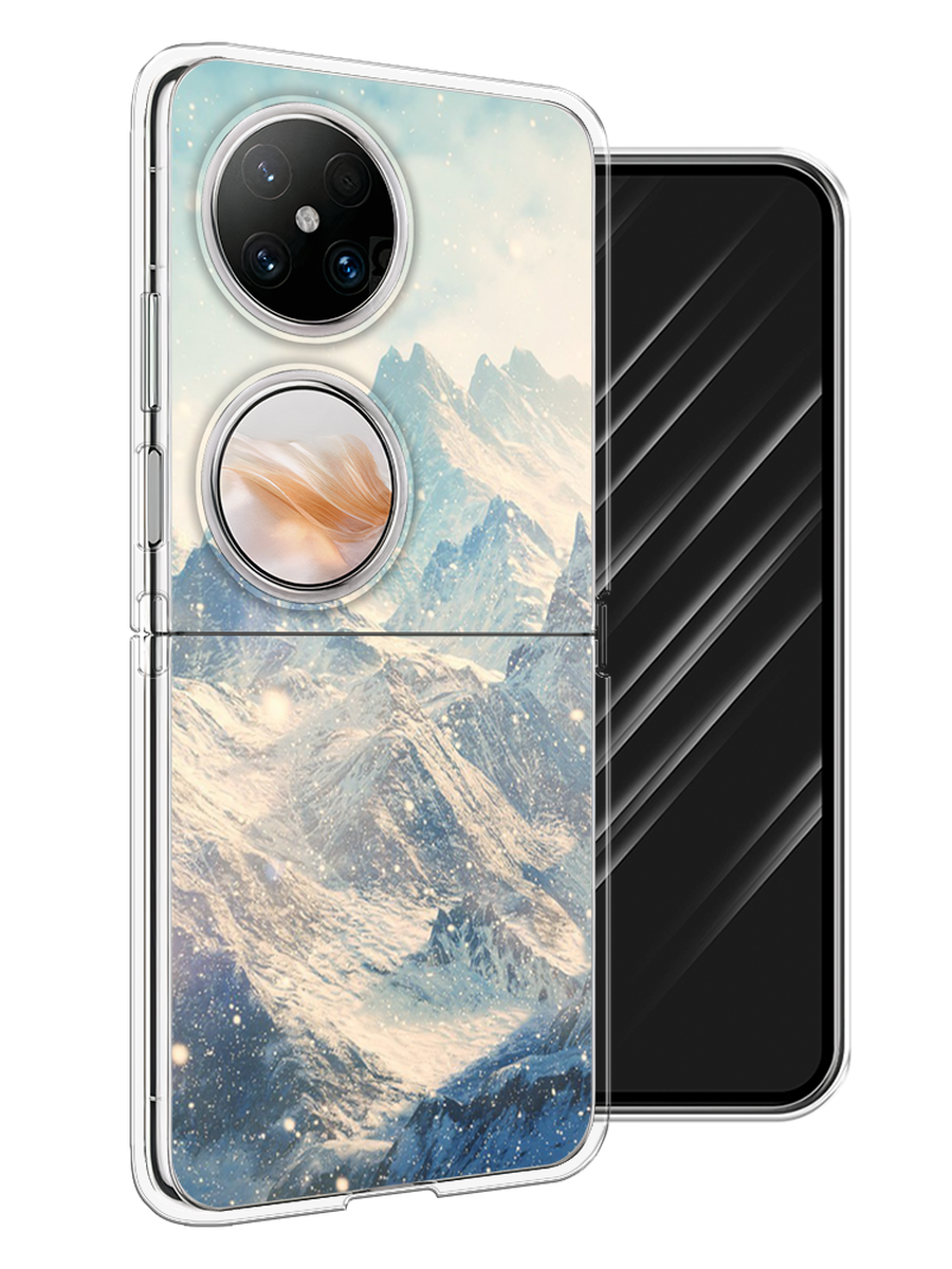 

Чехол Awog на Huawei Pocket 2 "Горы 4", Бирюзовый, 6123850-1