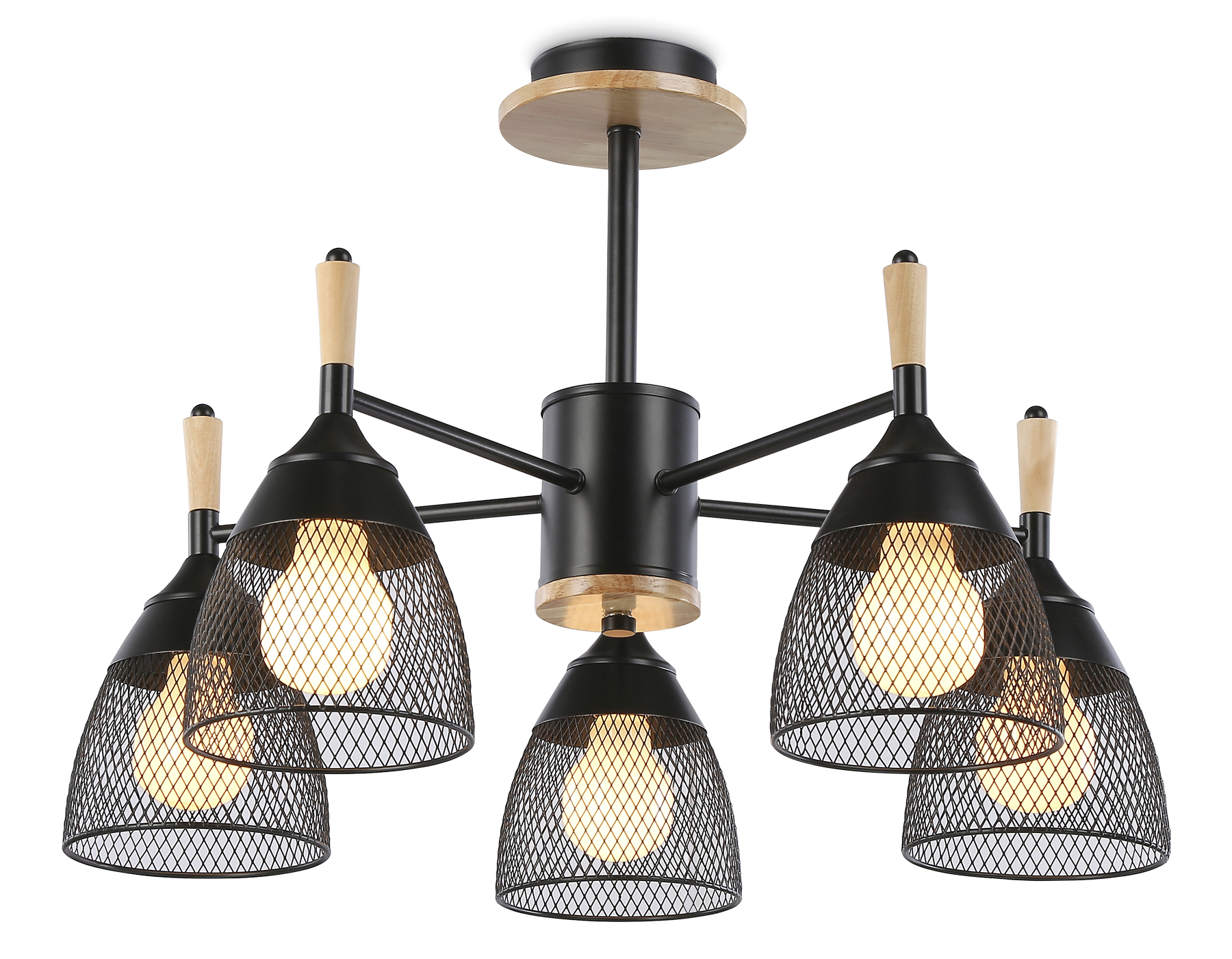 

Подвесная люстра TR8015/5 BK черный E27*5 max 40W D600*385