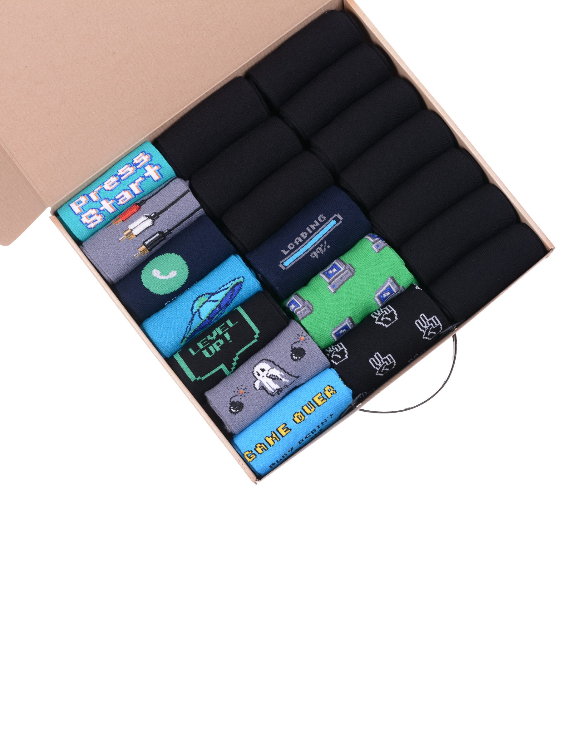 

Подарочный набор носков мужских MSCLUB ВИМ20 разноцветных 27, 20 пар, Голубой;зеленый;серый;черный, ВИМ20