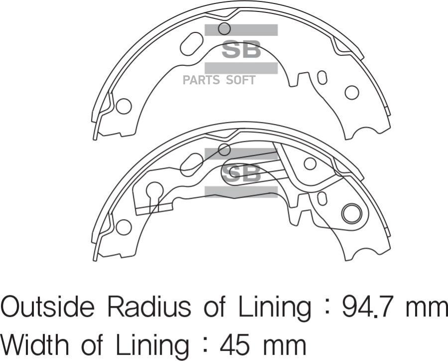 

Тормозные колодки Sangsin brake барабанные SA159