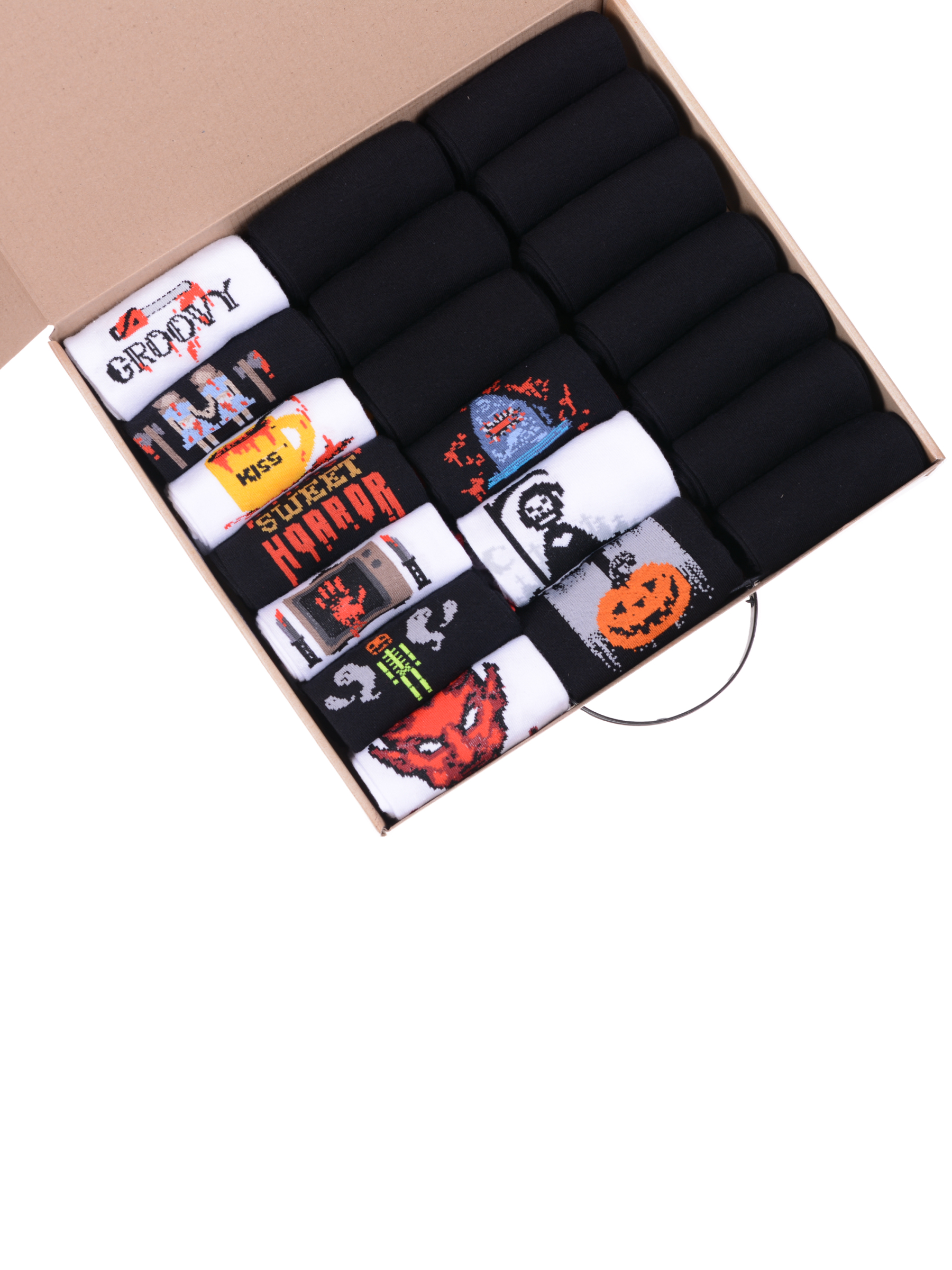 

Подарочный набор носков мужской MoscowSocksClub ВИМ20 белый/красный/черный 29, 20 пар, ВИМ20