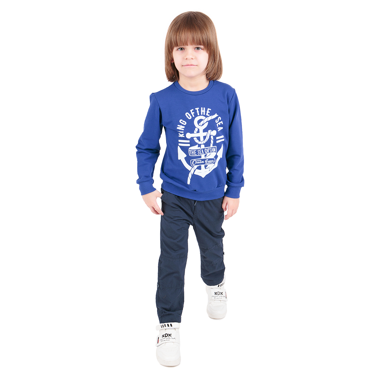 

Джемпер Leader Kids Морской фрегат синий р.104, GL001068465