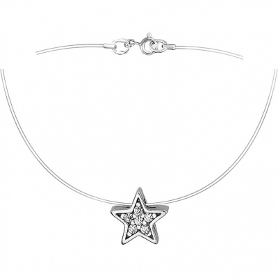 

Колье из серебра 45 см Эстет 01Л151706, фианит, 01Л151706