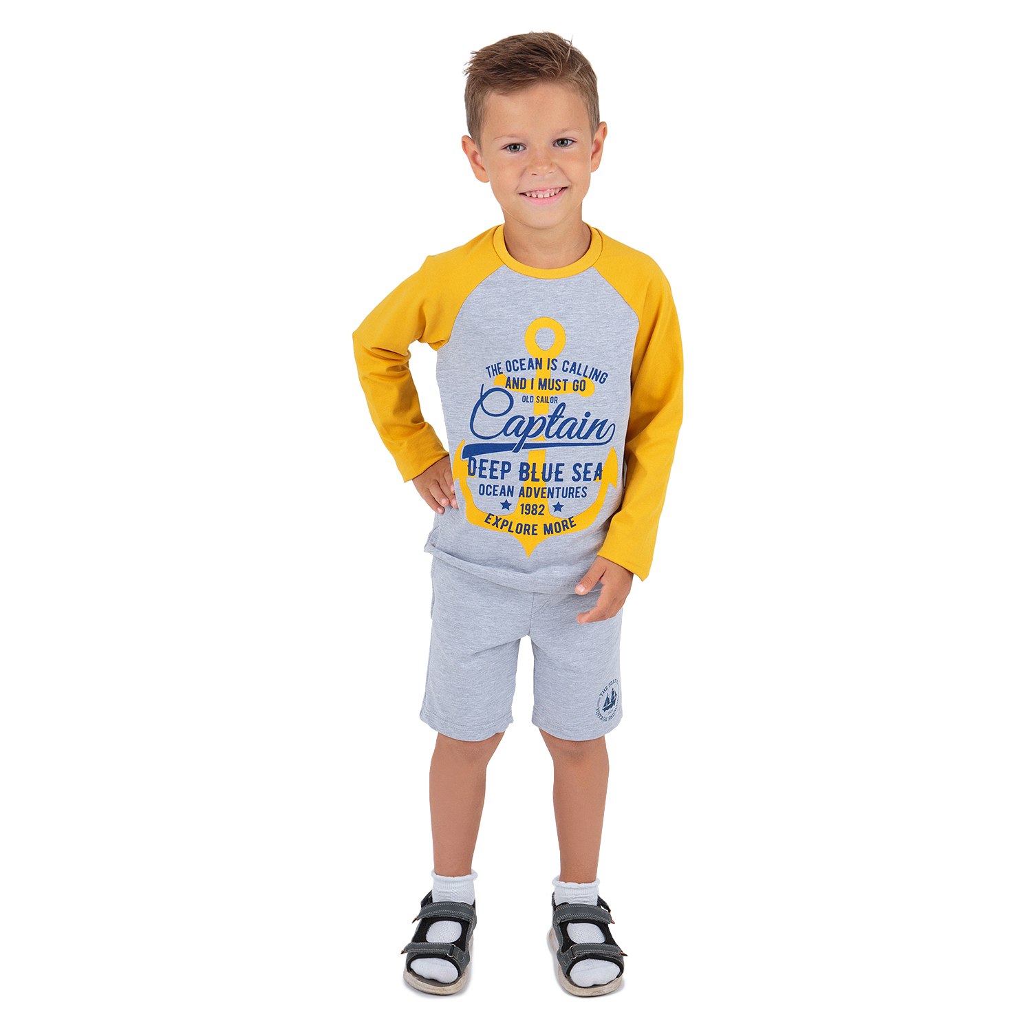 

Джемпер Leader Kids Морской фрегат серый р.98, GL001068450