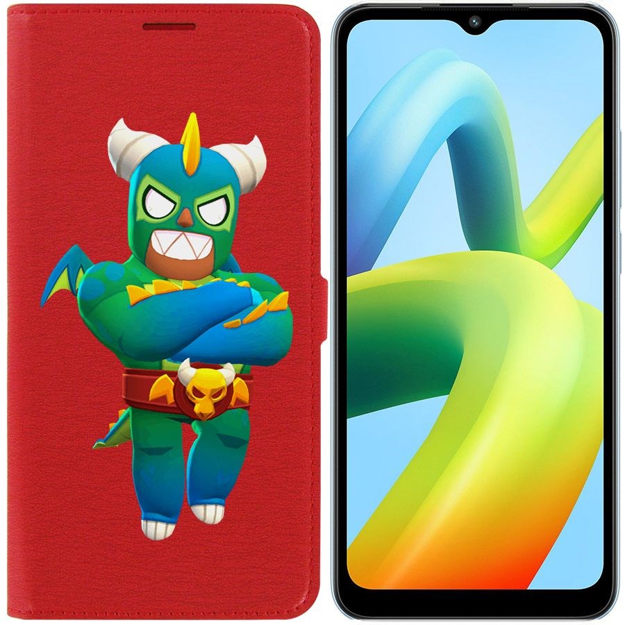 

Чехол-книжка Eco Book для Xiaomi Redmi A1+ Brawl Stars-Эль Дракон Вердозо