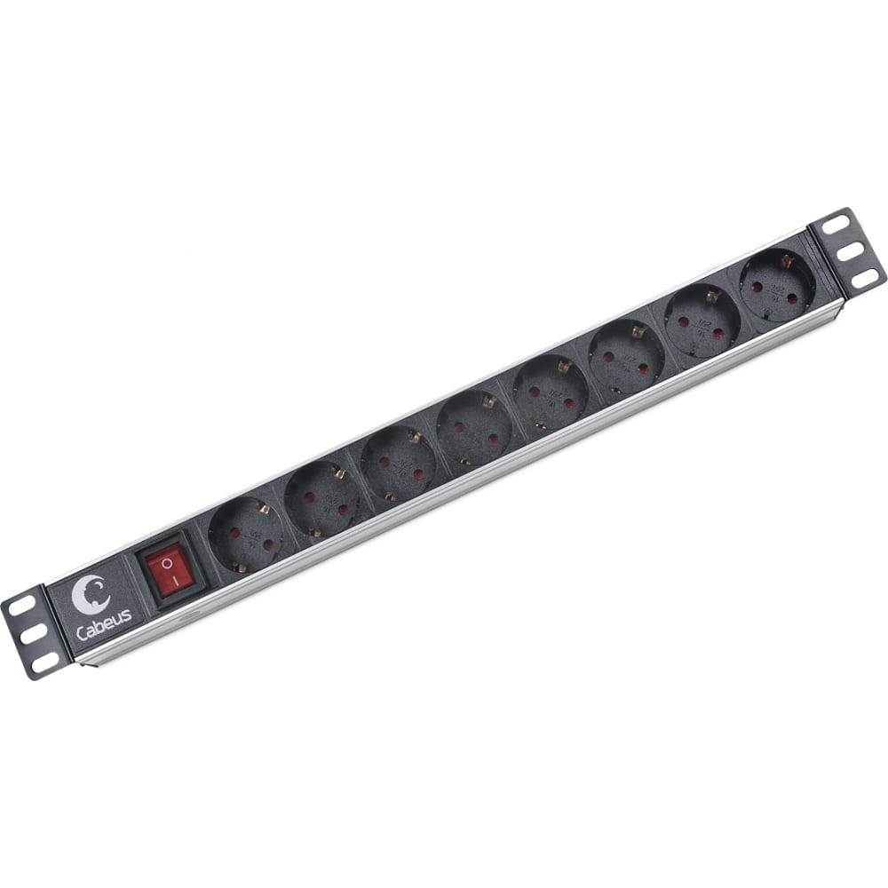 Блок евророзеток Cabeus PDU-8P горизонтальный 8 розеток 10 A гнездо под шнур 4599₽