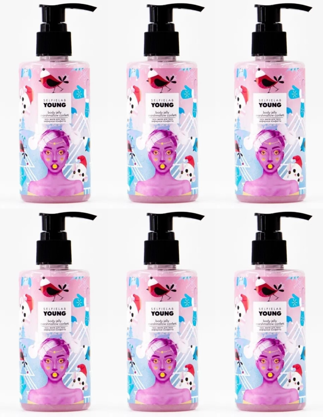 

Гель-желе для тела YOUNG ЗЕФИРНОЕ КОНФЕТТИ SELfieLAB, 200 г,6 шт