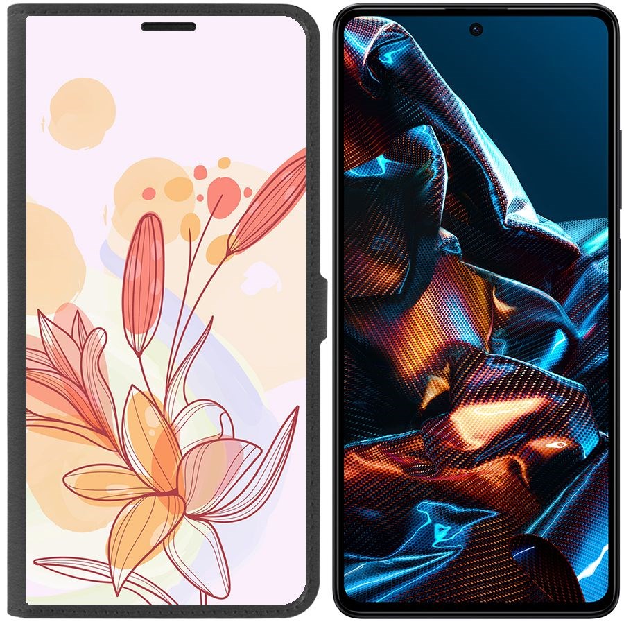 

Чехол-книжка Eco Book для Poco X5 Pro Фантазия, Черный