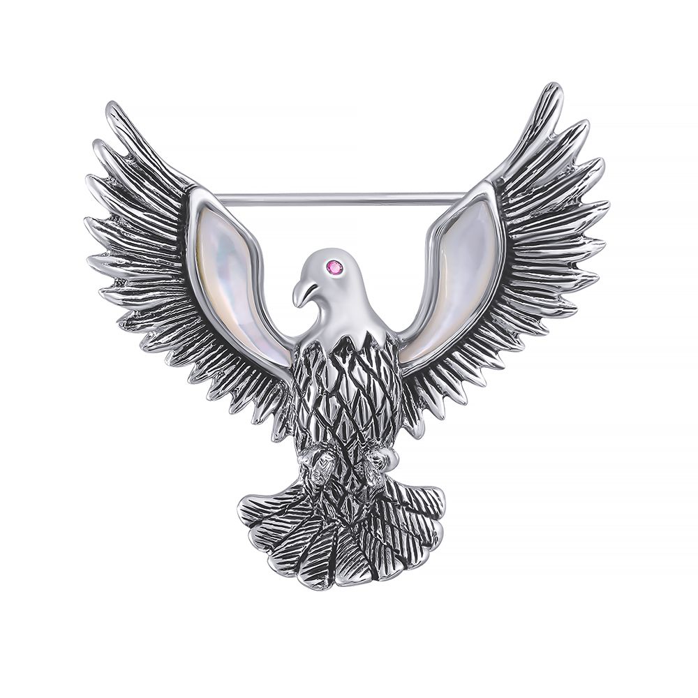 

Брошь из серебра с фианитом/перламутром JV PS100315BH-JV_SH_001_BW, PS100315BH-JV_SH_001_BW