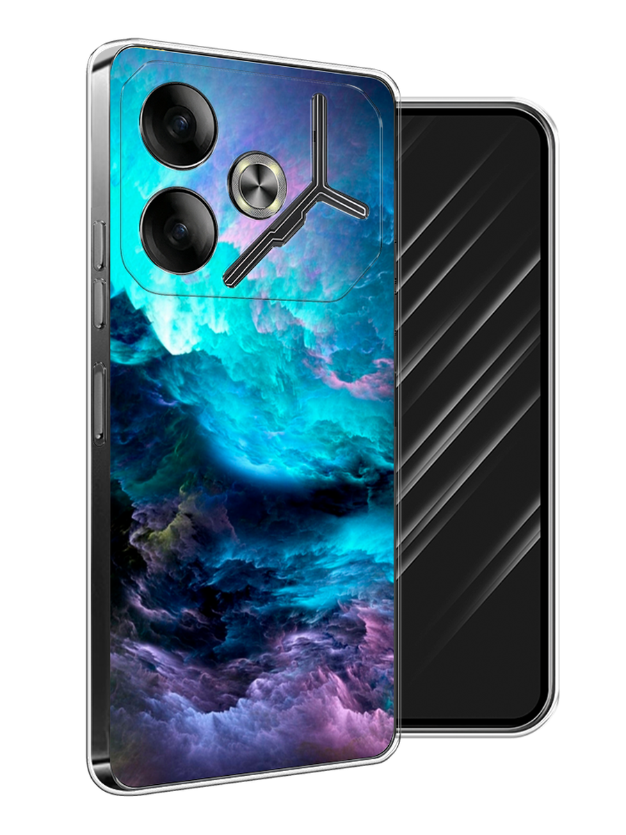 

Чехол Awog на Tecno Pova 6 "Бирюзовое небо", Бирюзовый;фиолетовый;черный, 305350-1