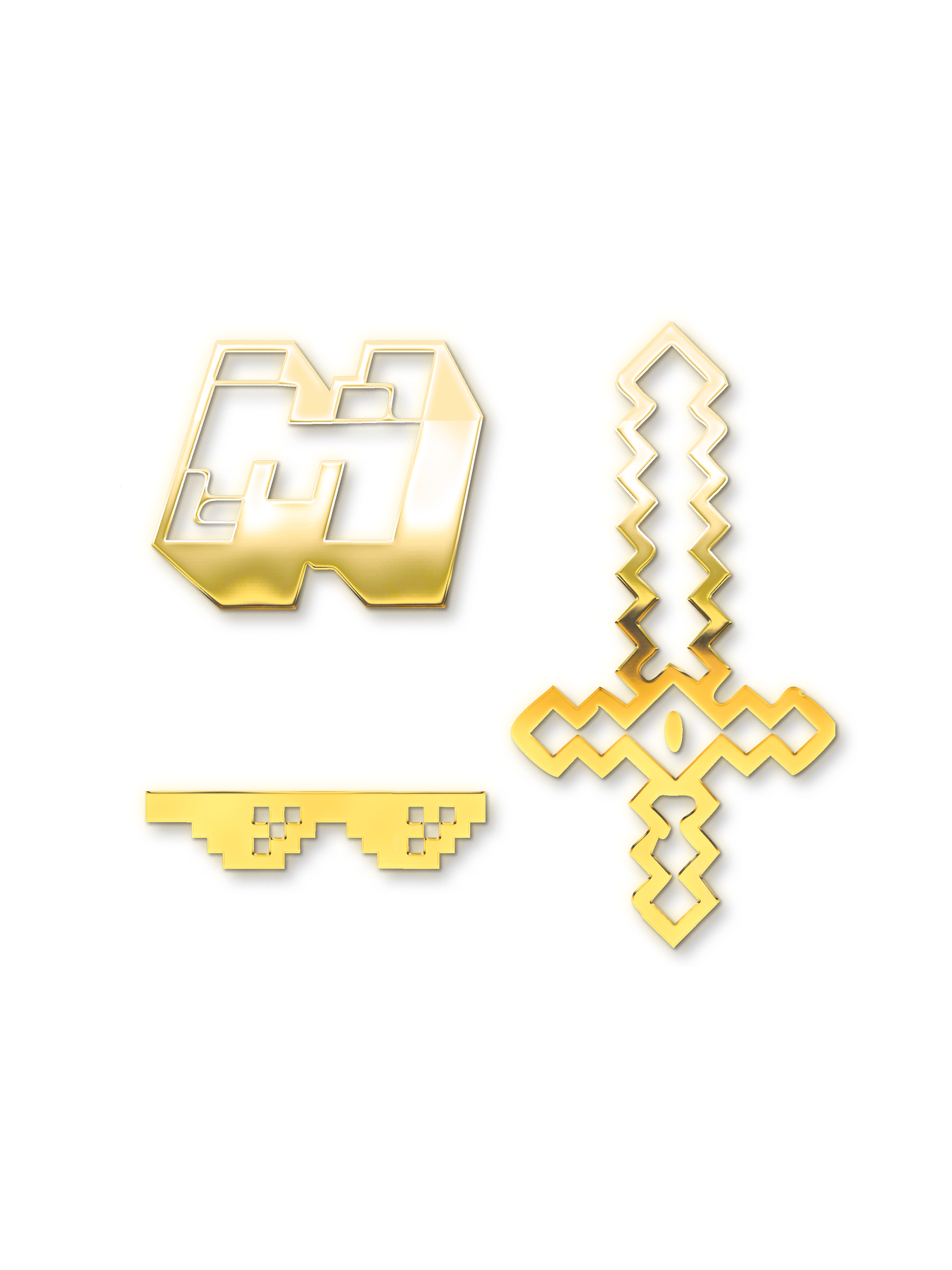 

Наклейка на телефон Silver&Golden Sticker майнкрафт 3 шт
