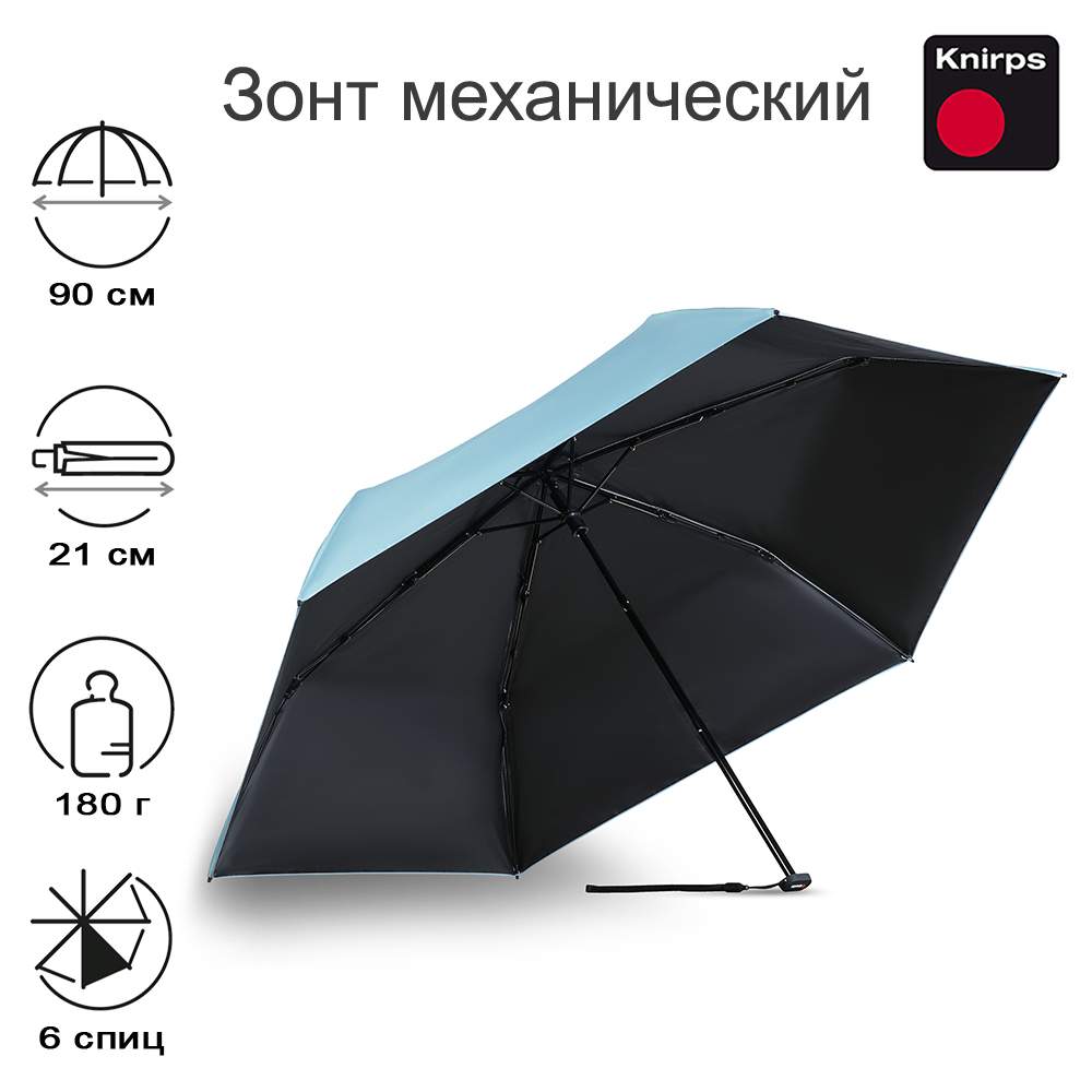 Зонт женский Knirps US.050 Ultra Light Slim Manual HEATSHIELD ice