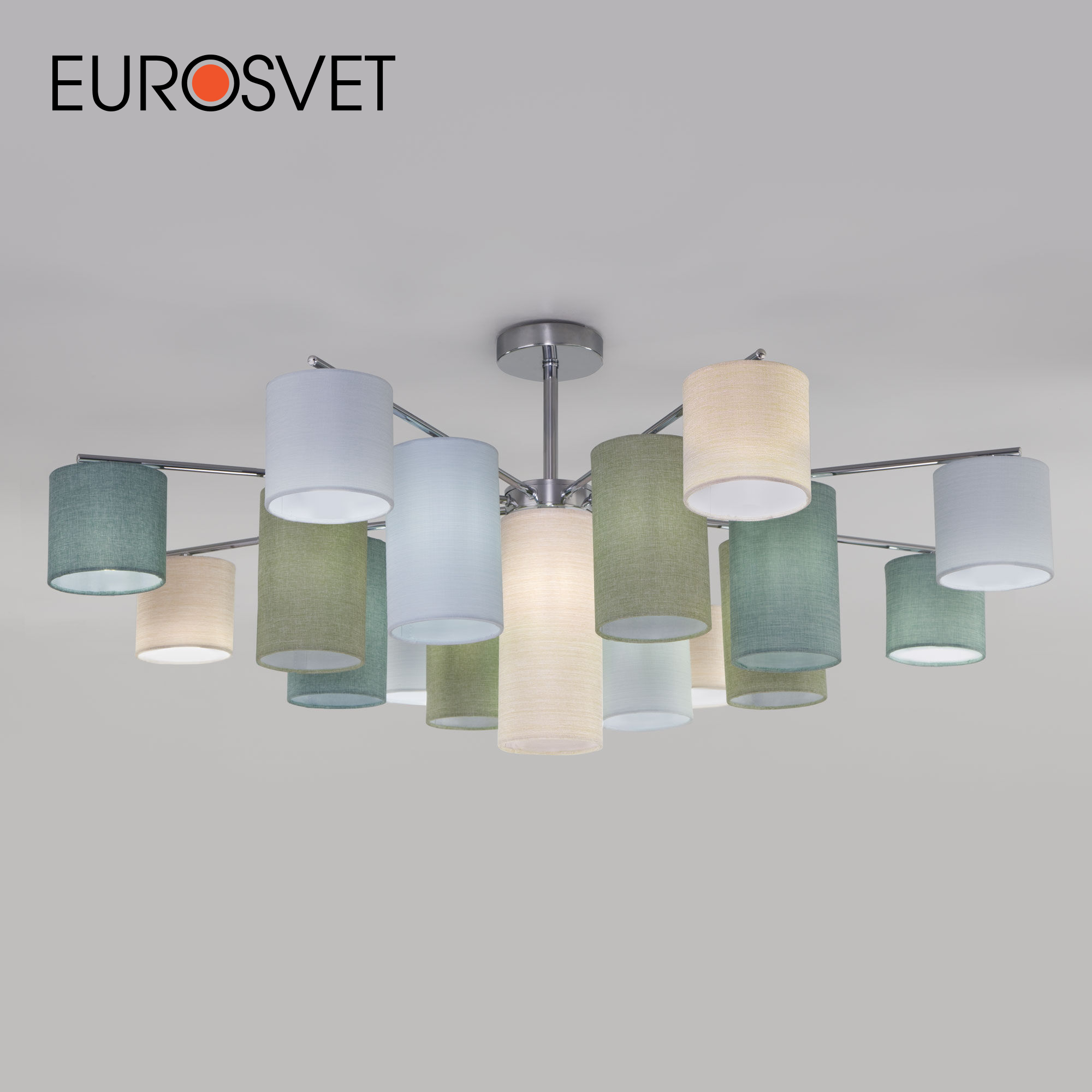

Потолочная люстра на 17 плафонов Eurosvet Pastel 60152 хром E14, Pastel
