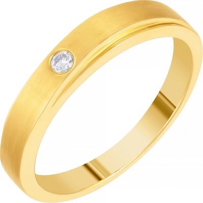 Кольцо из желтого золота с бриллиантом р. 20,5 JV EZDR-D31843L_KO_YG