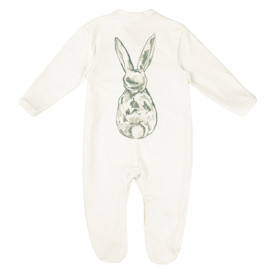 фото Комбинезон (слип) amarobaby animals зайка, молочный, размер 74, ab-od21-a3