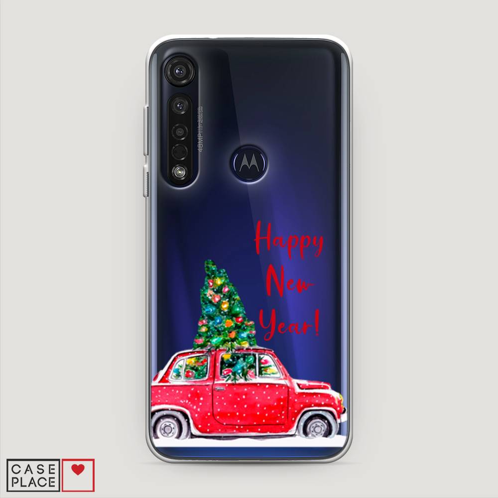 

Чехол на Motorola Moto G8 Plus "Happy New Year", Красный;зеленый, 241450-5