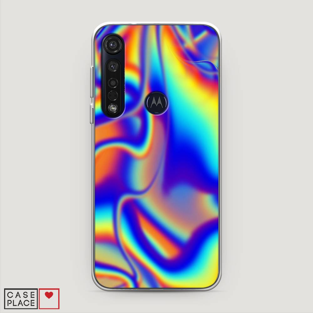 

Чехол на Motorola Moto G8 Plus "Яркая голограмма", Разноцветный, 241450-3