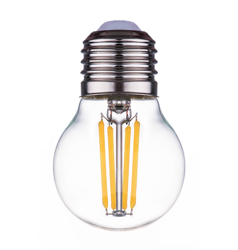 фото Лампа светодиодная нитевидная прозрачная шар g45 11 вт 2700 к е27 фарлайт