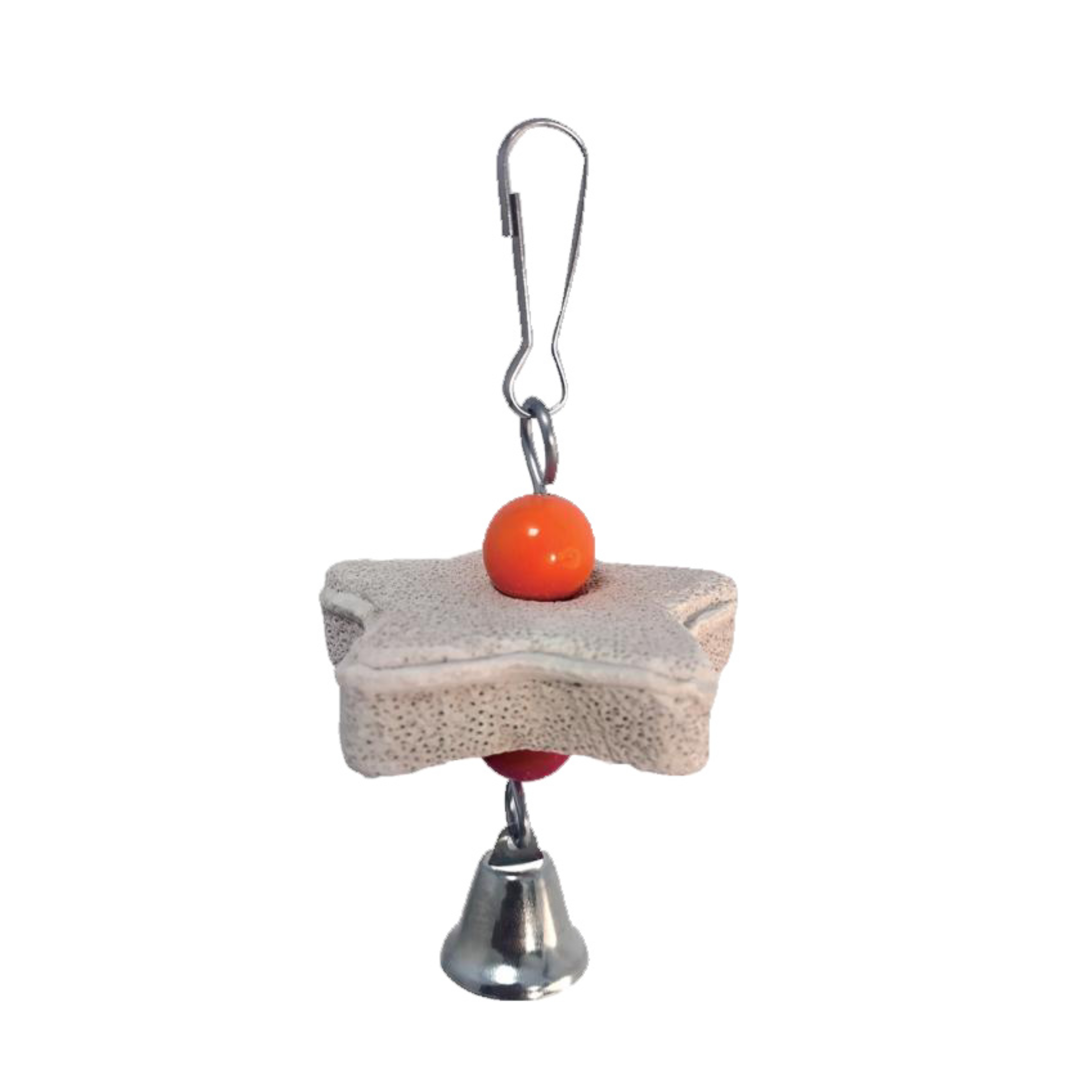 Игрушка для птиц SkyRus Звёздочка, бежевая, минеральный камень, 14х6 см