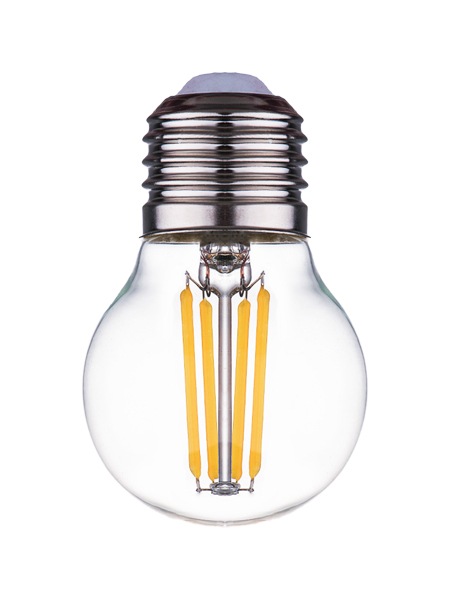 фото Лампа светодиодная нитевидная прозрачная шар g45 7 вт 2700 к е27 фарлайт