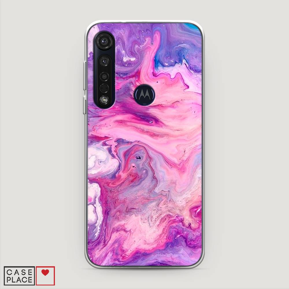 

Чехол на Motorola Moto G8 Plus "Нежно-розовая абстракция", Розовый, 241450-3