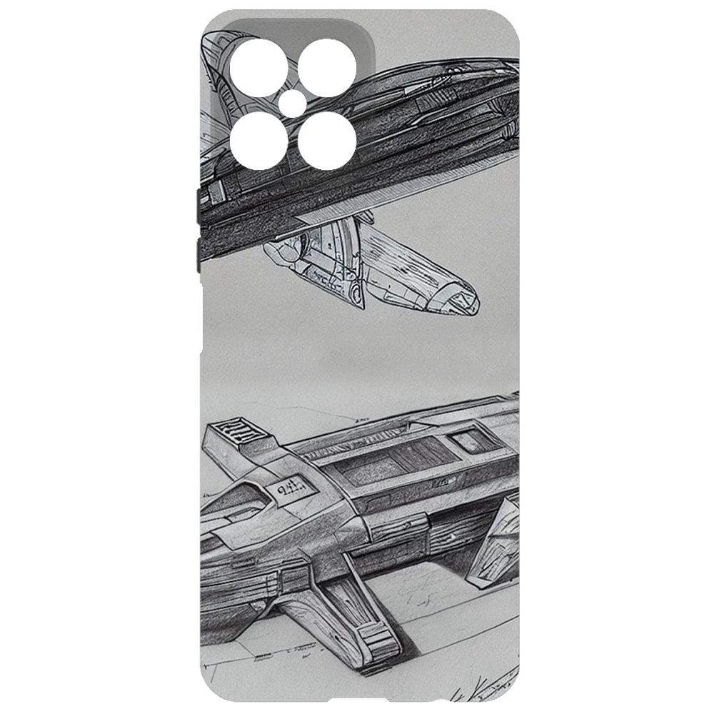 

Чехол-накладка Софт Набросок для Honor X30i