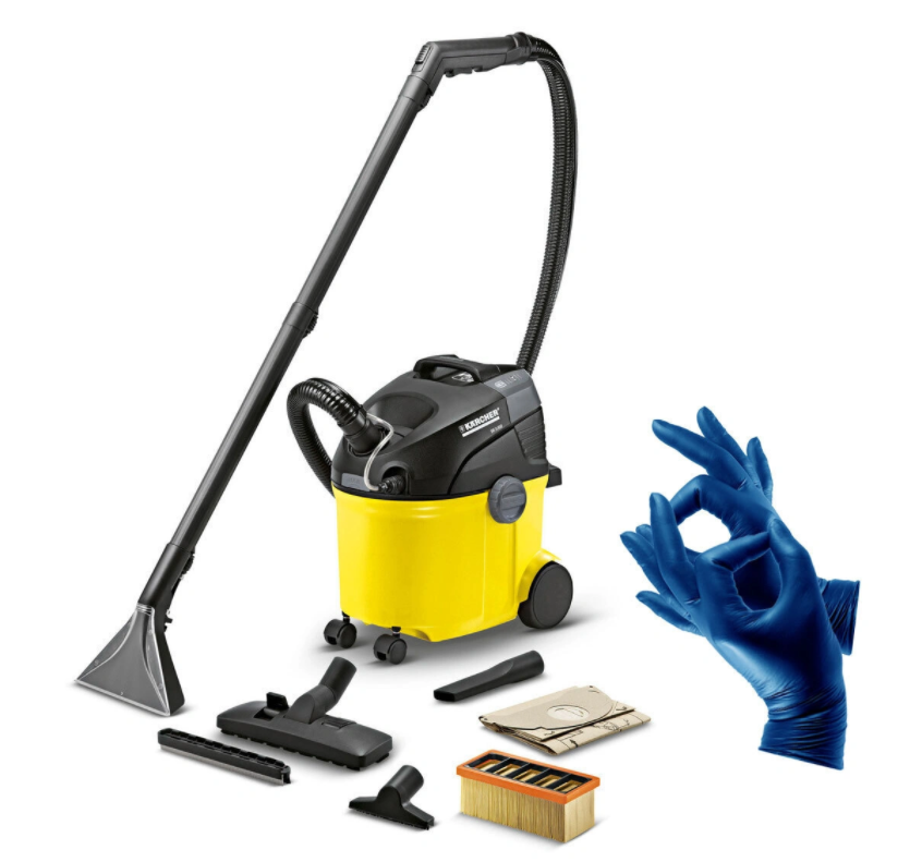 Пылесос Karcher SE 5.100 (1.081-200.0) + многоразовые латексные перчатки комплект