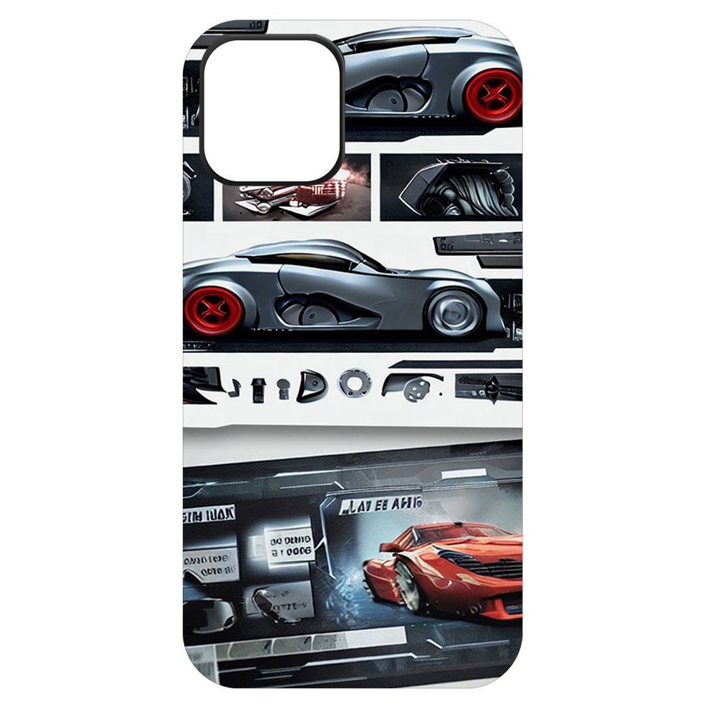 

Чехол-накладка Софт Гаражный постер для iPhone 12 mini, Черный