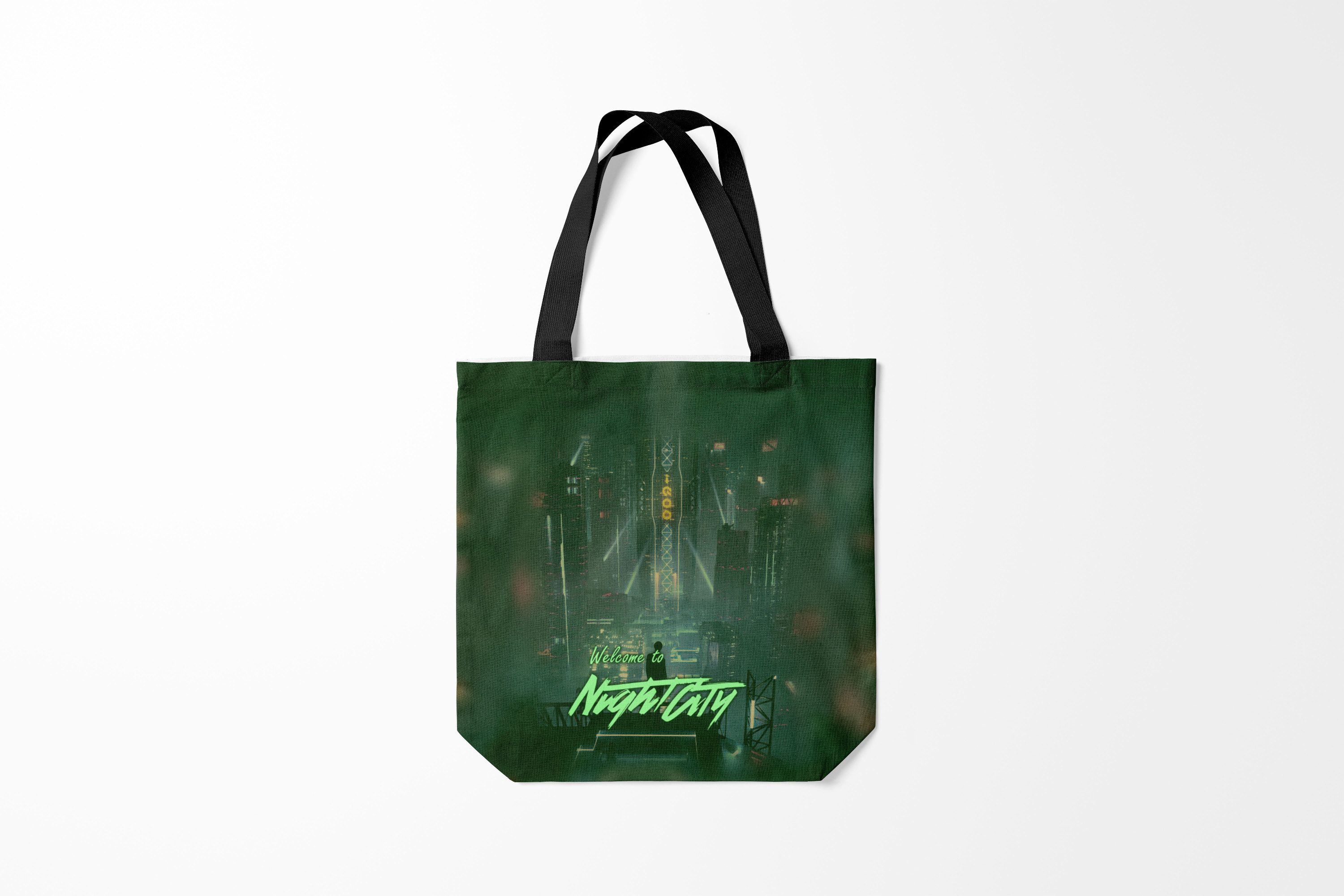 

Сумка шoппер унисекс Burnettie Cyberpunk 2077 Welcome to Night City, черный, Cyberpunk 2077 Welcome to Night City