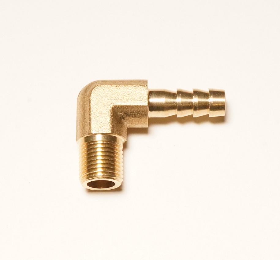 Штуцер угловой, наружная резьба G1/8, 6 мм (латунь) термостатический клапан латунь 1 2 угловой sti