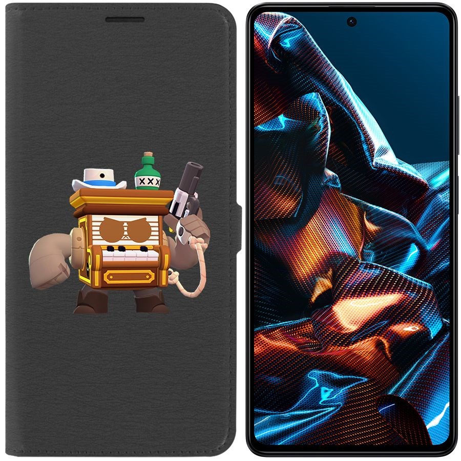 

Чехол-книжка Eco Book для Poco X5 Pro Brawl Stars-8-БИТ из салуна