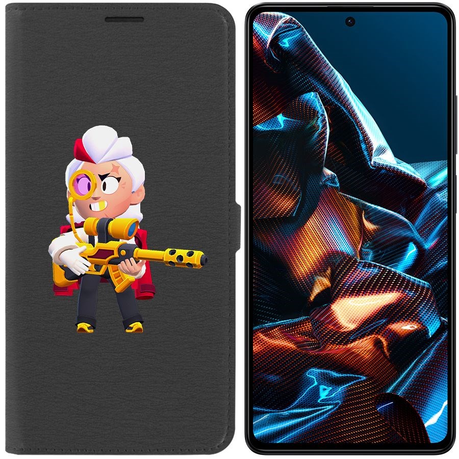 

Чехол-книжка Eco Book для Poco X5 Pro Brawl Stars-Белль Голдхэнд