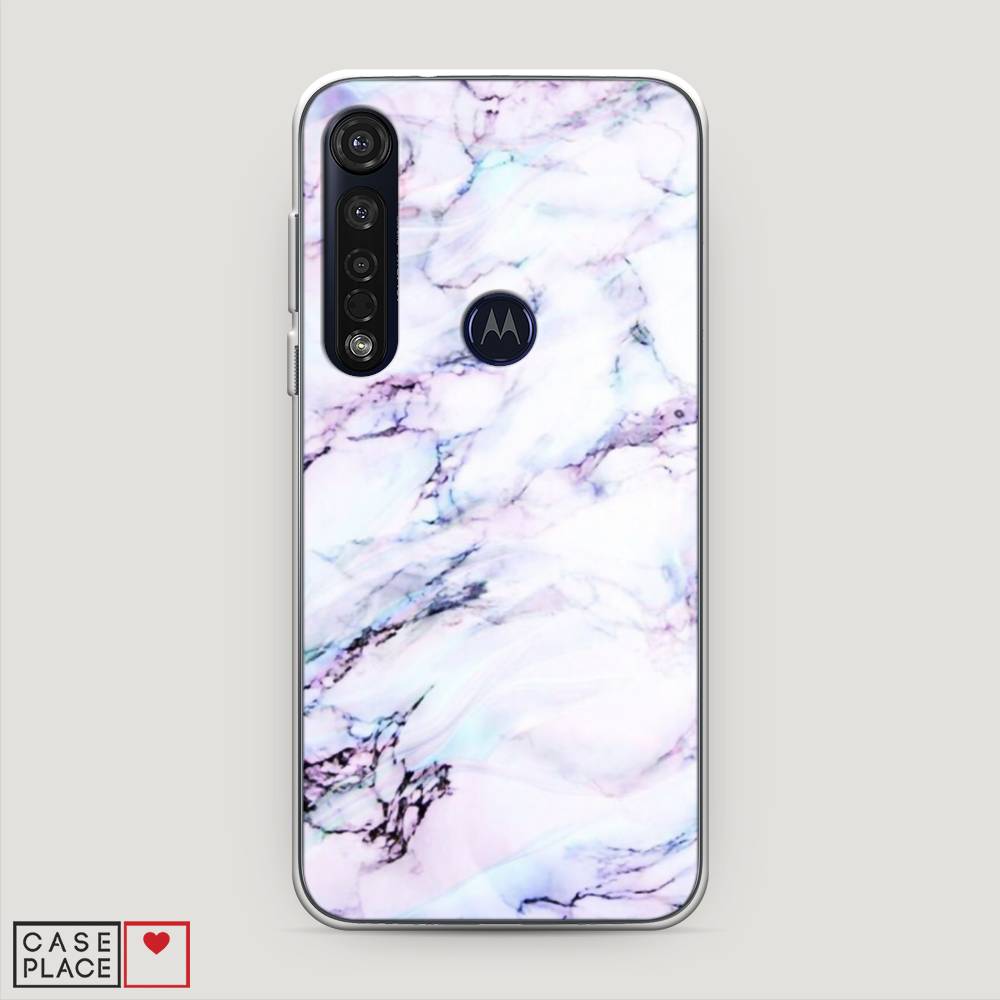 

Чехол на Motorola Moto G8 Plus "Радужный мрамор", Серый;фиолетовый, 241450-3