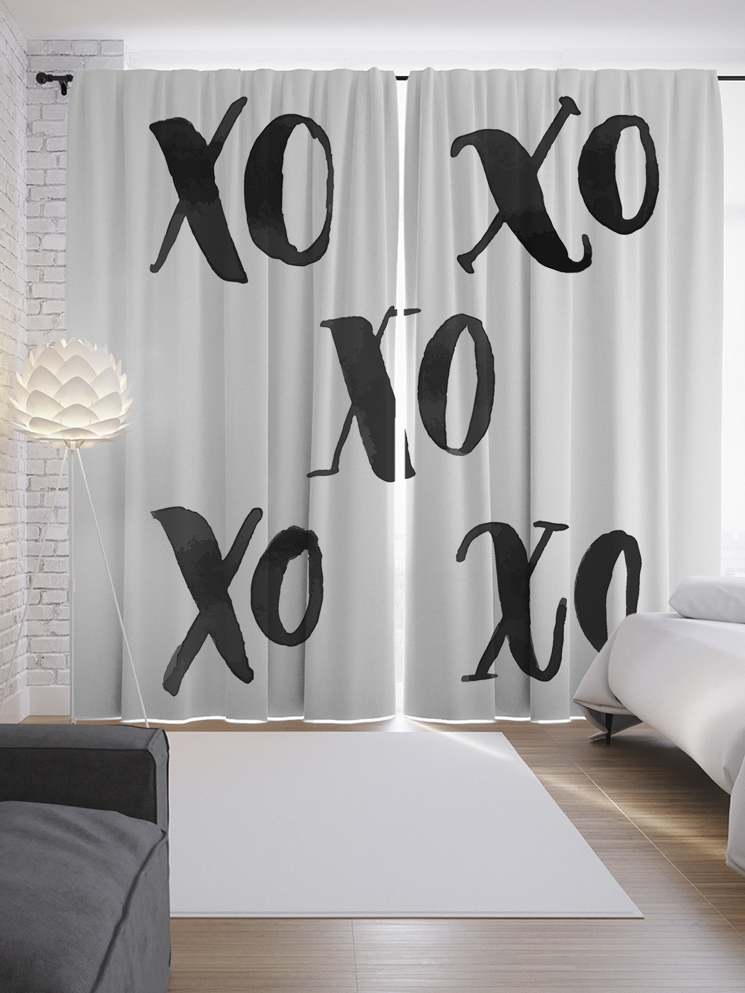 фото Шторы joyarty с фотопечатью "романтическое обозначение" из сатена, 290х265 см