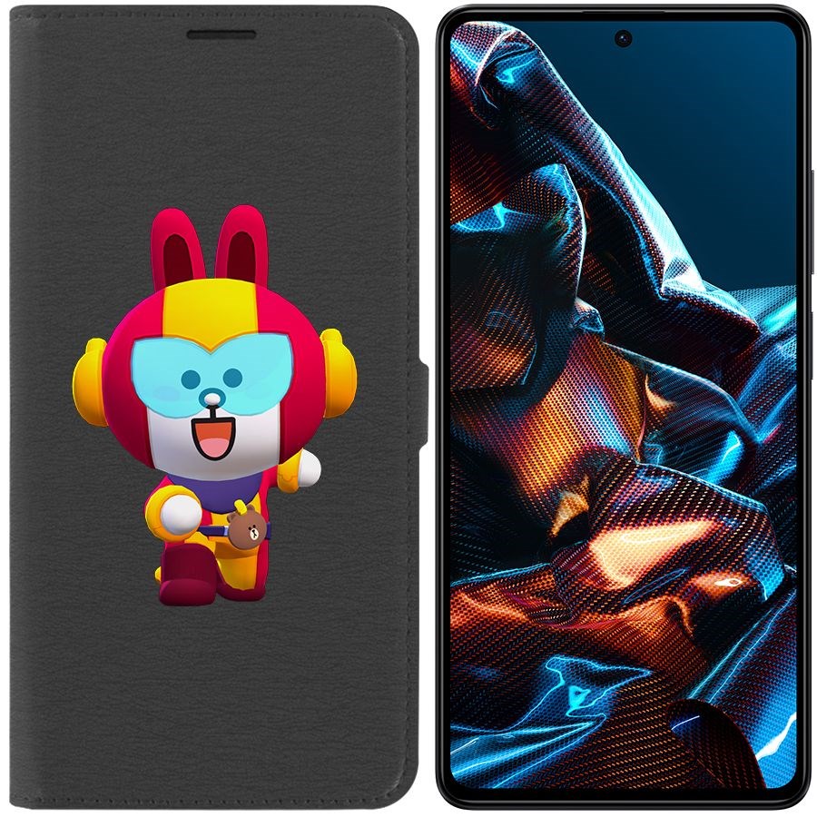 

Чехол-книжка Eco Book для Poco X5 Pro Brawl Stars-Кони Макс