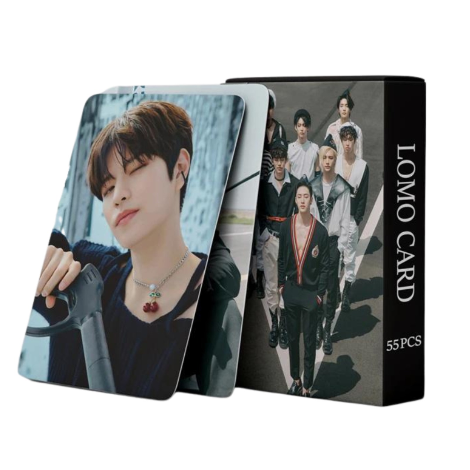 

Карточки Stray kids "Black", 55 шт., разноцветные, размер 8.5х5.5, Кпоп карты