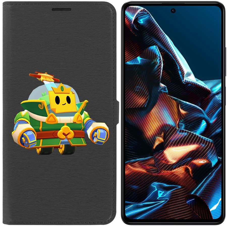 

Чехол-книжка Eco Book для Poco X5 Pro Brawl Stars-Изумрудный Принц Спраут