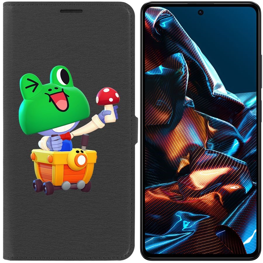 

Чехол-книжка Eco Book для Poco X5 Pro Brawl Stars-Леонард Карл