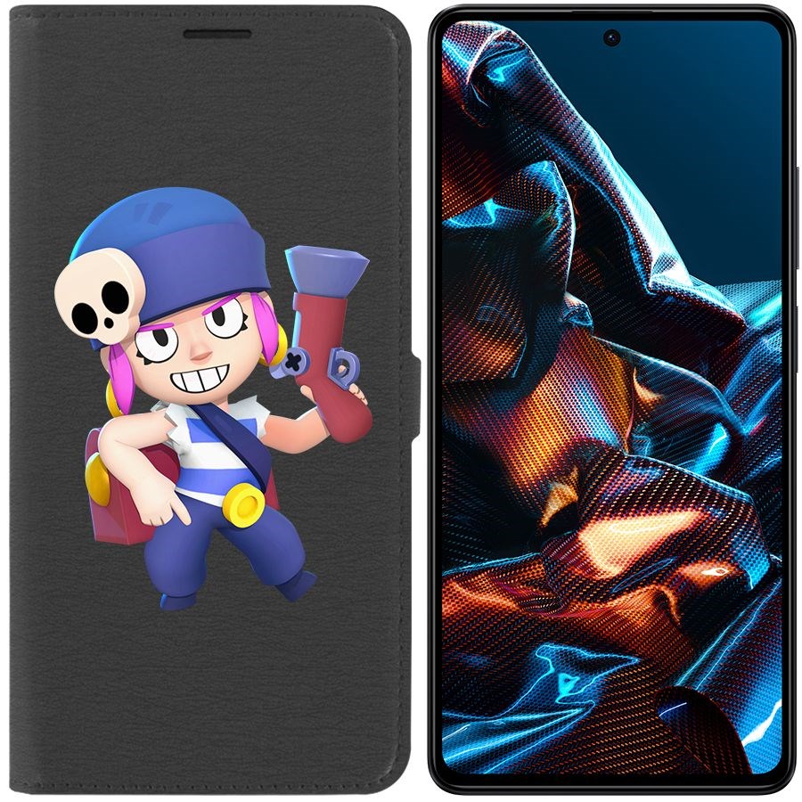 

Чехол-книжка Eco Book для Poco X5 Pro Brawl Stars-Пенни