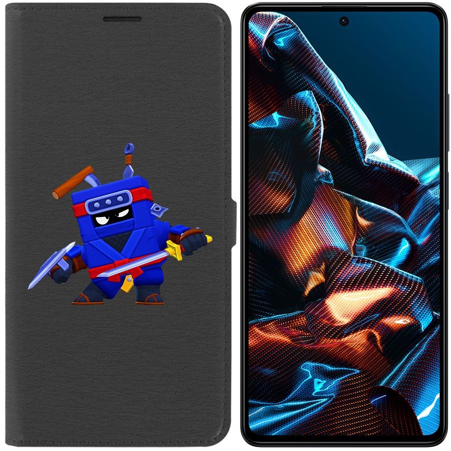 

Чехол-книжка Eco Book для Poco X5 Pro Brawl Stars-Ниндзя Эш