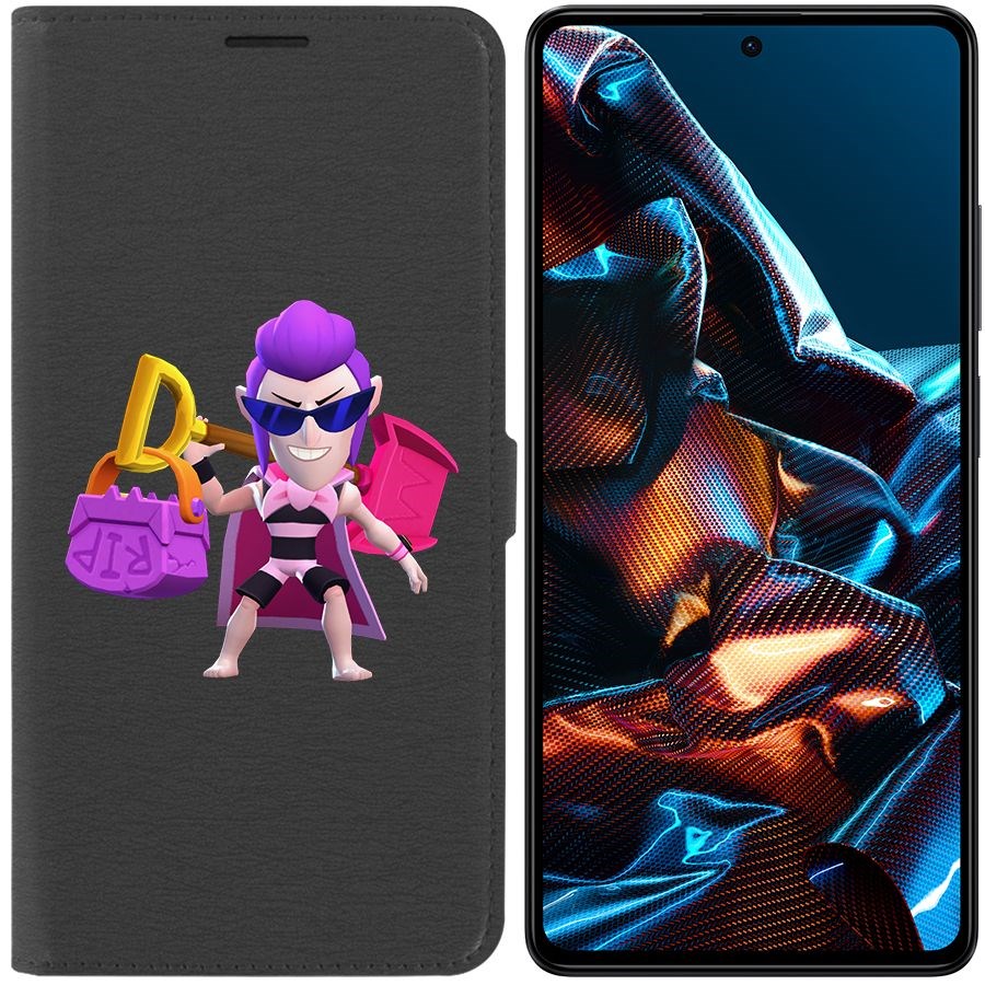 

Чехол-книжка Eco Book для Poco X5 Pro Brawl Stars-Пляжный Мортис
