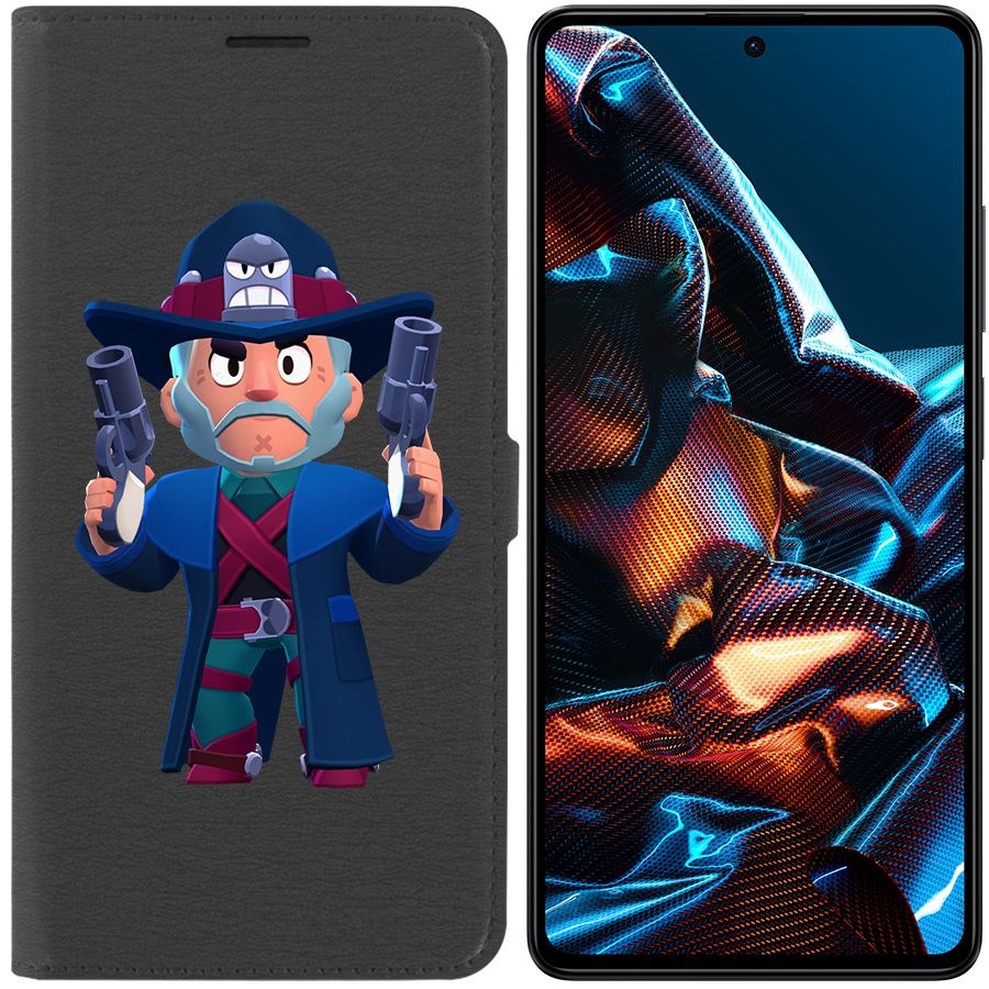 

Чехол-книжка Eco Book для Poco X5 Pro Brawl Stars-Стрелок Кольт