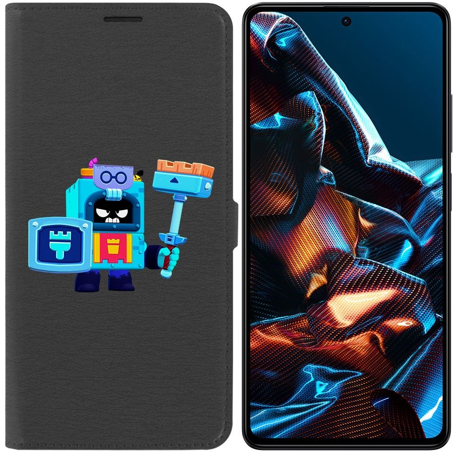 

Чехол-книжка Eco Book для Poco X5 Pro Brawl Stars-Эш