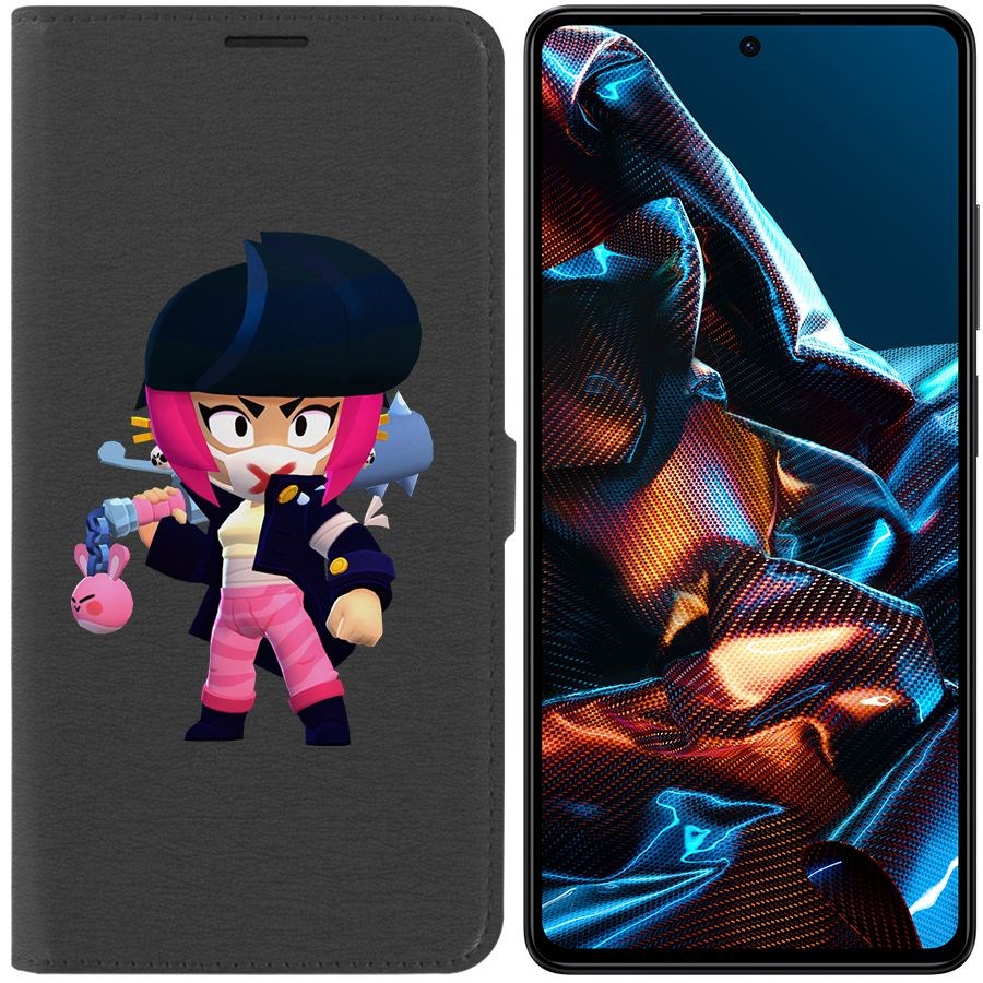 

Чехол-книжка Eco Book для Poco X5 Pro Brawl Stars-Ужасная Биби