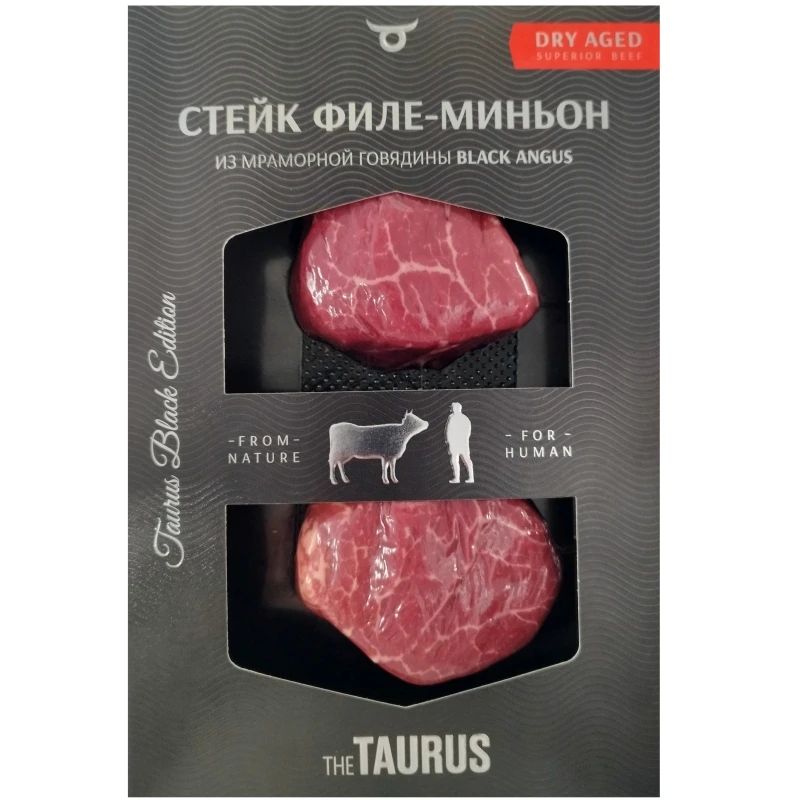 Стейк из говядины Taurus Филе-Миньон Dry Aged категория А охлажденный 350 г 5130₽