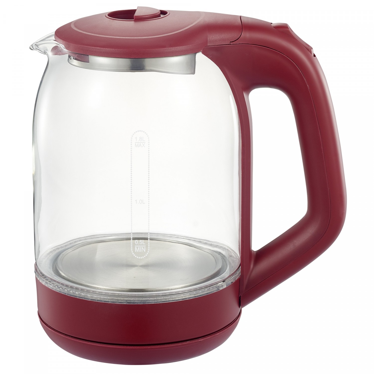 Чайник электрический Матрёна MA-006 1.8 л красный, прозрачный чайник матрёна ma 006 005415 вишневый