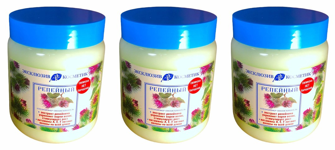 

Кондиционер-ополаскиватель РЕПЕЙНЫЙ ЭКСКЛЮЗИВКОСМЕТИК-М 500 г,3 шт
